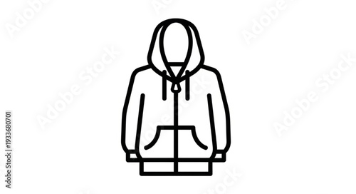 Simple Black Hoodie Illustration Design.