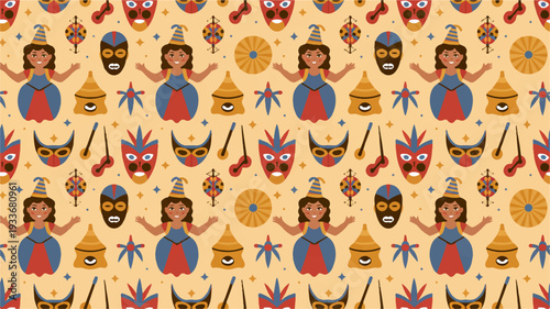 Easter sunday celebration with happy easter text and floral designs on colorful background