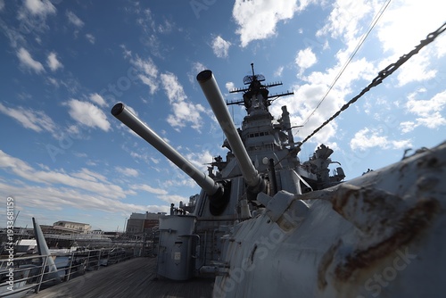 Anti aircraft Gun Mounted on Deck