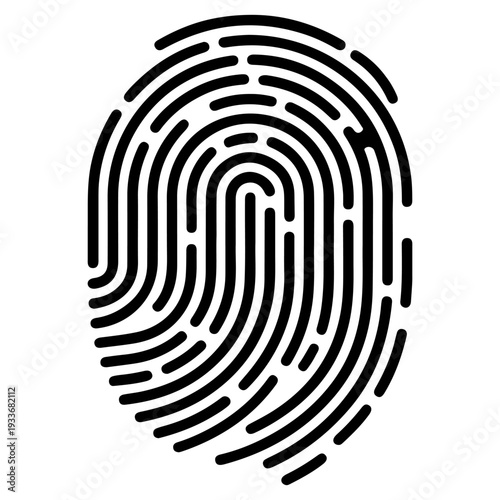 fingerprint scan identity verification icon