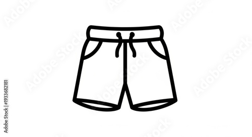 Simple Black Line Drawn Shorts.