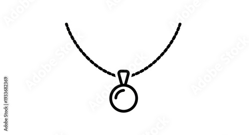 Simple Black Necklace with Pendant.