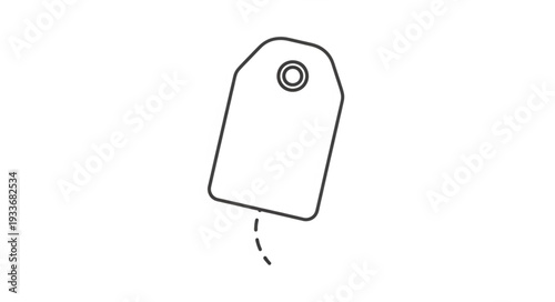 Simple Black Label Tag Illustration.