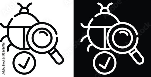 test Two-tone version in black and white background