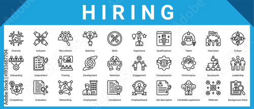 Hiring icon pack and collection
