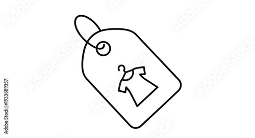 Simple Line Drawing of Label.