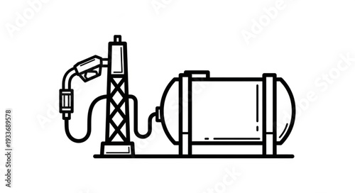 Simple Line Drawing of Compressor.
