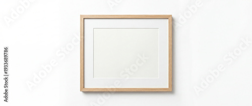 Minimal Blank Picture Frame Isolated on White Background