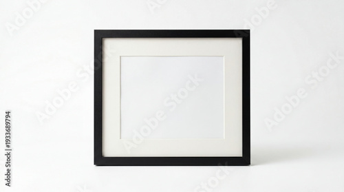 Minimal Blank Picture Frame Isolated on White Background