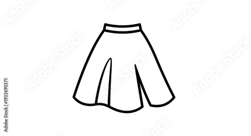 Simple White Skirt Illustration Design.