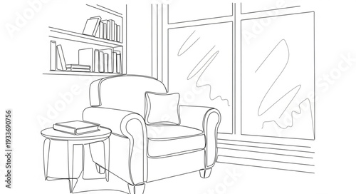 Sketch of Living Room Furniture.