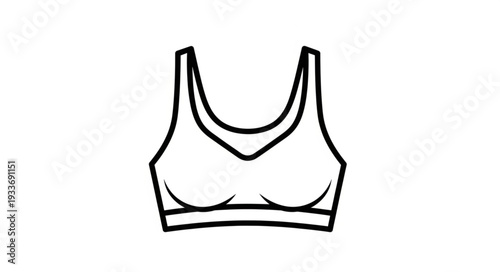 Simple Line Drawing Sports Bra.