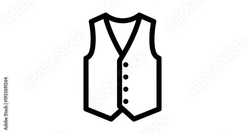 Simple Waistcoat Illustration Design Element.