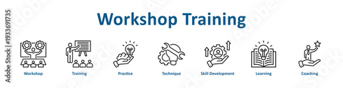 Workshop Training icon banner and collection