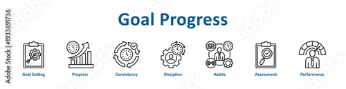 Goal Progress icon banner and collection