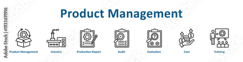 Product Management icon banner and collection