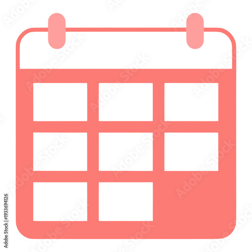 Filled Calendar with Hanging Tabs UI Icon for App UI