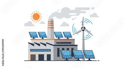 Sustainable Factory with Renewable Energy.