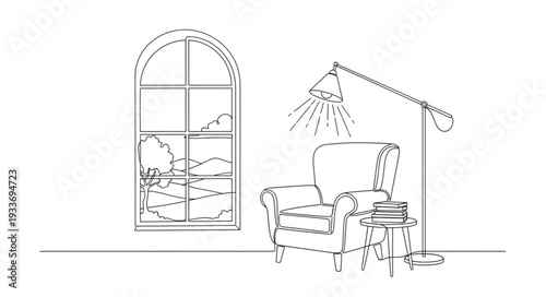 Sketch of Outdoor Patio Furniture Set.