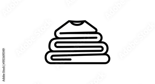 Stack of Folded Towels Icon.