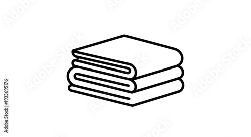 Stack of Folded Towels Illustration.