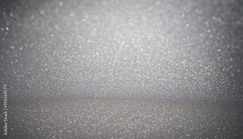 Shimmering silver and grey glitter background with sparkling, luminous bokeh reflections, creating luxurious, festive, elegant texture, ideal for holiday celebrations, glamorous events,