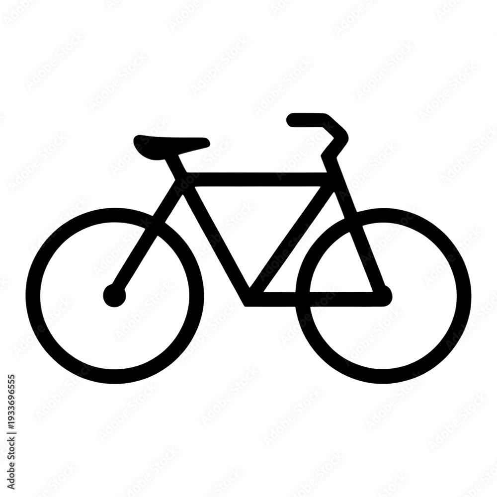 Obraz premium Outline Bicycle Icon for App UI with Thin Line Stroke