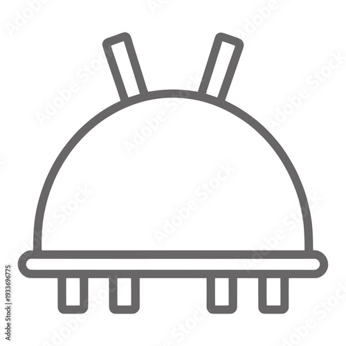 Outline Food Dome With Handles Vector Icon for App UI