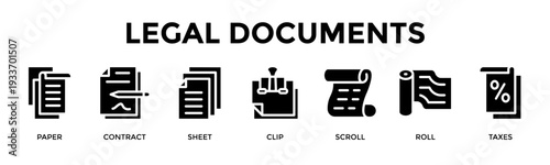 Legal Documents Banner Web Icon Vector Illustration Concept For Organize Essential Legal And Tax Documents Efficiently