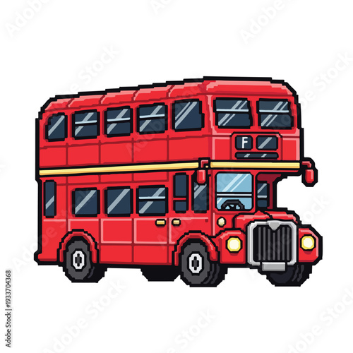 Classic Red Double Decker Bus Icon