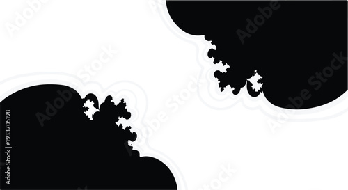 Abstract fractal pattern in black and white with a sense of depth and complexity.