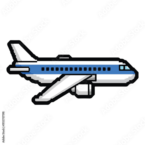 Illustration of a Commercial Airplane in Flight