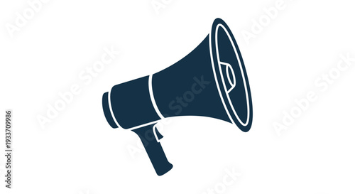 Megaphone announcement symbol, vector graphic for communication and promotion