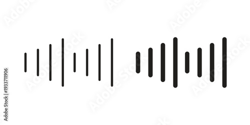 Sound wave icon illustration isolated on White background, Vector icon Eps10.