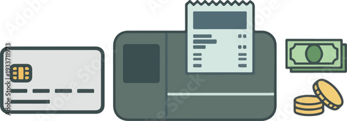 Payment processing with credit card and cash transaction