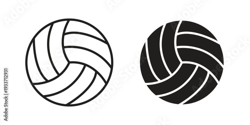 Volley ball icon illustration isolated on White background, Vector icon Eps10.