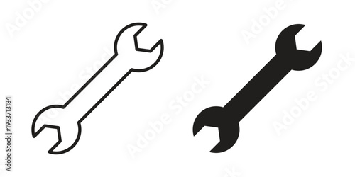 Wrench icon illustration isolated on White background, Vector icon Eps10.