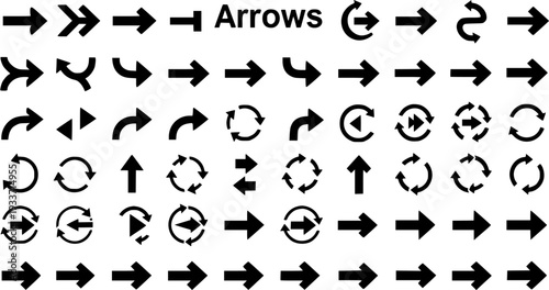 Arrow Variety Set: Collection of Directional and Circular Icons