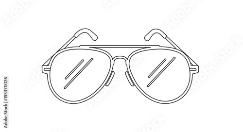 Vintage Style Round Glasses Illustration.