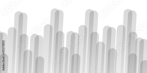 Modern Abstract white background design with layers of textured white transparent material in triangle and squares shapes. White overlap technology concept geometric line vector background.