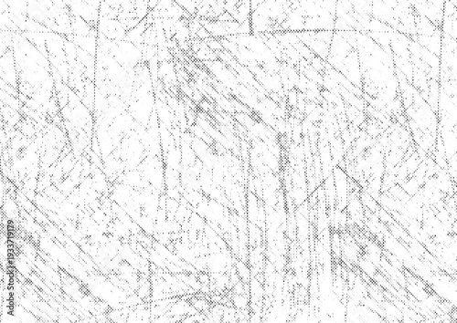 Abstract black and white halftone noise texture with glitch grunge background vector.