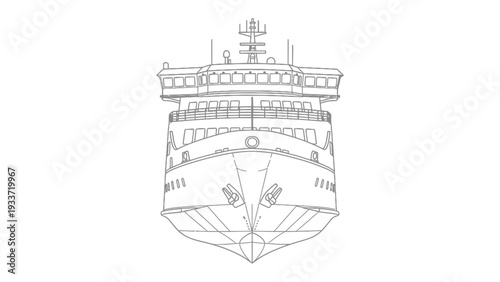 Vessel Blueprint: A detailed blueprint of a modern vessel, showcasing the intricate lines and architecture of a maritime marvel. 