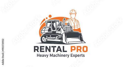 Rental Pro Heavy Machinery Experts Logo Design.