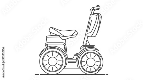 Electric Scooter Silhouette: A sleek, modern electric scooter is shown in a stylish silhouette, perfect for urban transport and eco-friendly commutes.