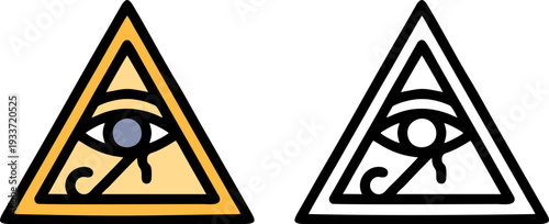 Mystical Eye of Horus Pyramid Symbol