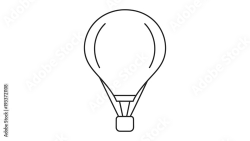 Hot Air Balloon Silhouette: A simple yet elegant outline of a hot air balloon, ascending into the sky, represents freedom, adventure, and the spirit of exploration.