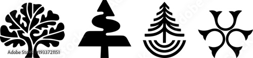 Minimalist Nature and Tree Logo Collection