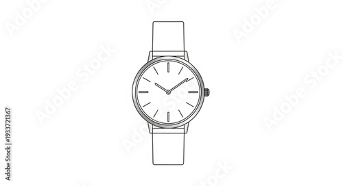 White Wristwatch with Diamond Bezel.