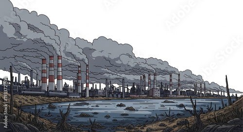 Wind Turbines Generating Electricity Landscape.