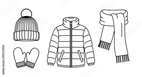 Winter Clothing Accessories Hat Gloves Scarf.